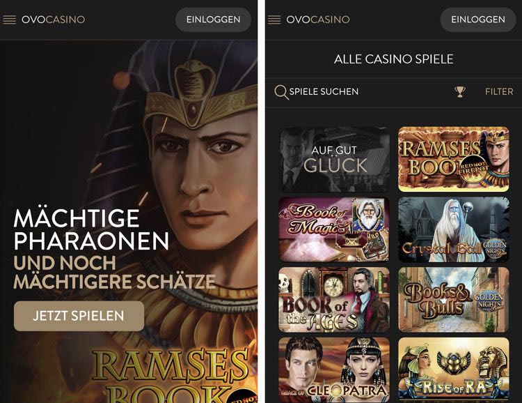 Ovo casino mobile app